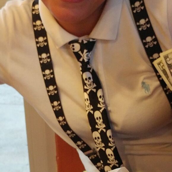 Cross bone belt and tie set - Picture 2 of 2